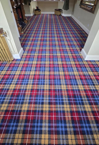 Ulsta Tartan Tartan design fitted into a lounge